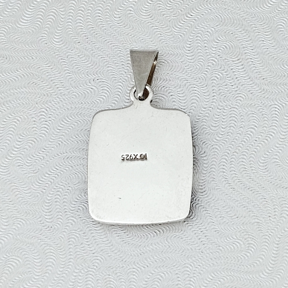Silpada Very Rare Sterling Silver Square Black Onyx Stone Inlays Pendant HS028 - Picture 11 of 15